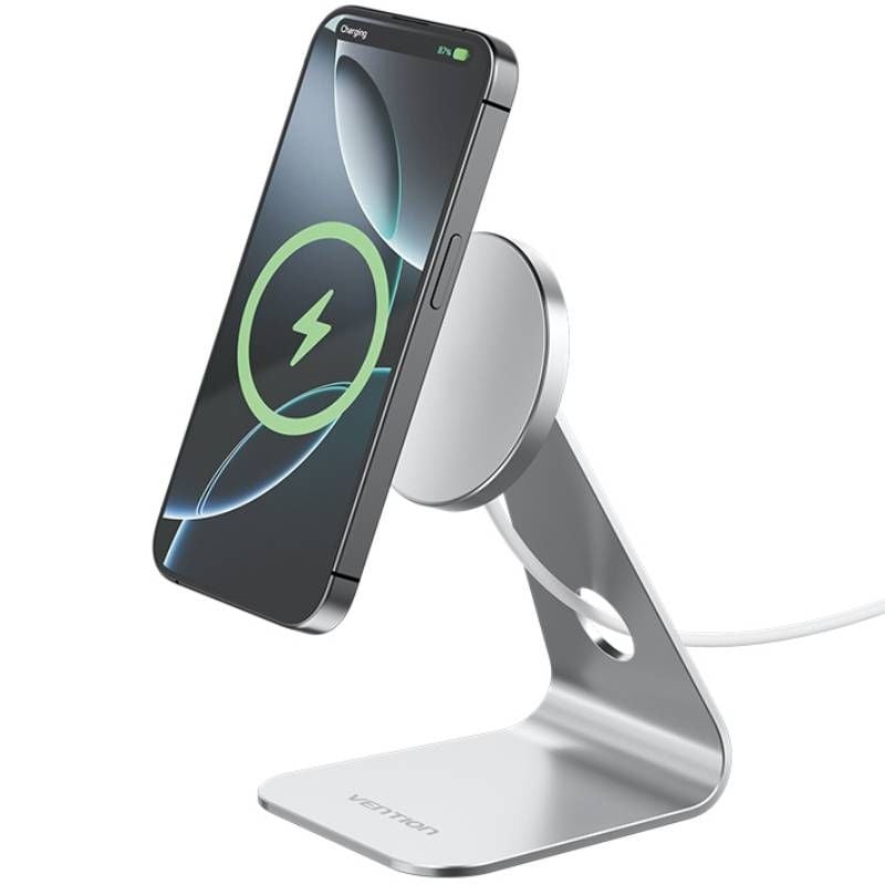 Base de Carregamento sem Fios / Magsafe Vention FGHIF / 1m / 15W / Prata