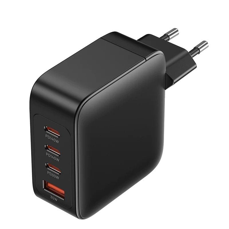 Carregador de Parede Gan Vention Feib0-eu / 3xusb Tipo C + Cabo USB Tipo C / 1xusb / 140W