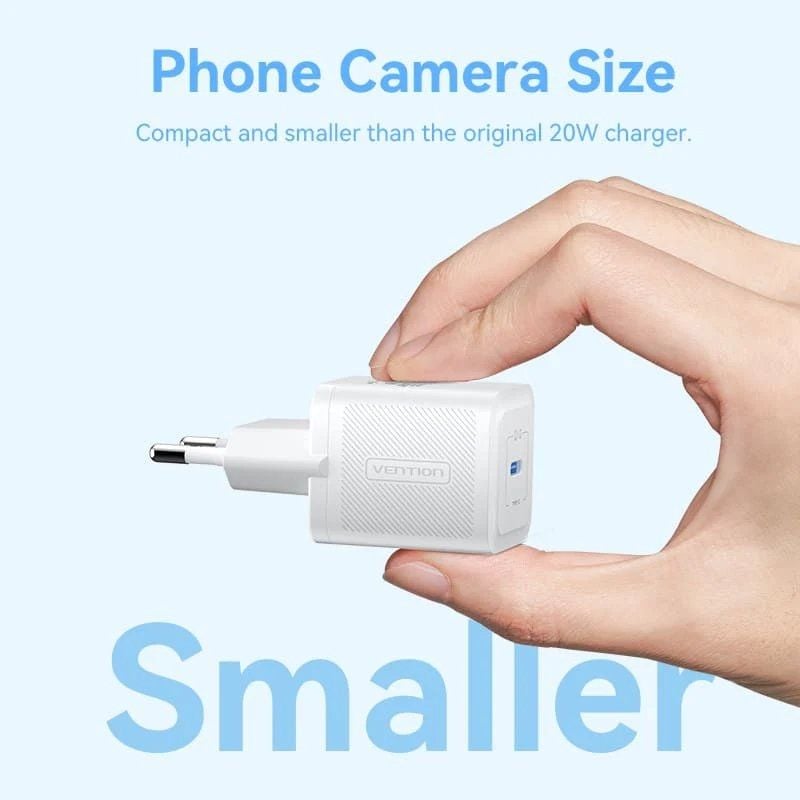 Carregador de Parede Gan Vention Fepb0-eu / 1xusb Type-c / 20W