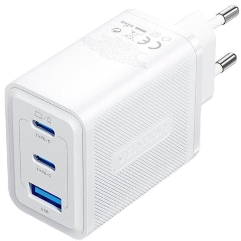 Carregador de Parede Gan Vention Ferw0-eu / 2xusb Type-c / 1xusb / 65W