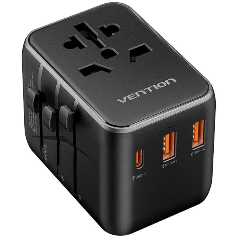 Carregador de Parede Universal Vention FJEB0 / Tomada de Alimentação Universal / 1xusb Type-c / 2xu…