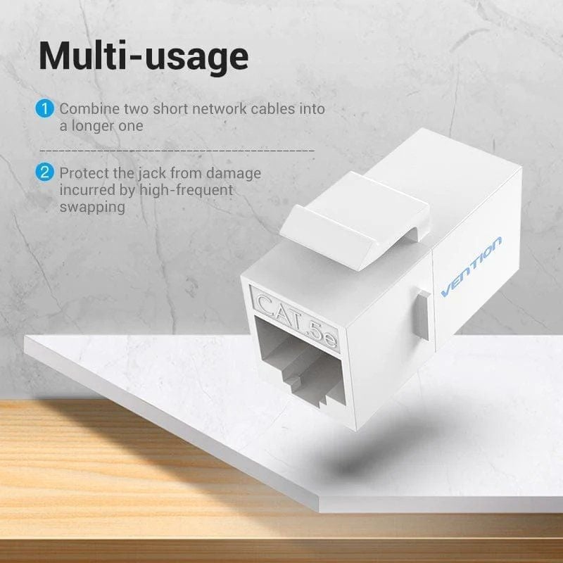 Conector RJ45 Vention Vdd-b11-w Cat5e UTP / 10 Pçs / Branco
