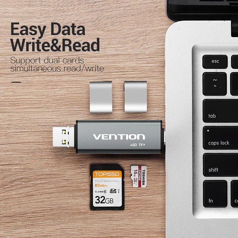 Leitor de Cartões Externo Vention CCJH0 / USB 2.0