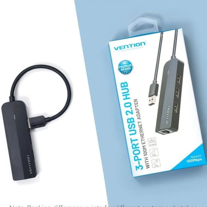 Docking USB 2.0 Vention CHPBB / 3xusb / 1xmicro USB PD / 1xrj45 / Preto