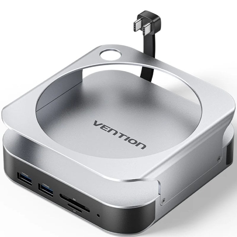 Base de Ligação para Mac Mini USB Type-c Vention THIHAG / Ranhura SSD M.2 / 4xusb / 1xusb Type-c /…