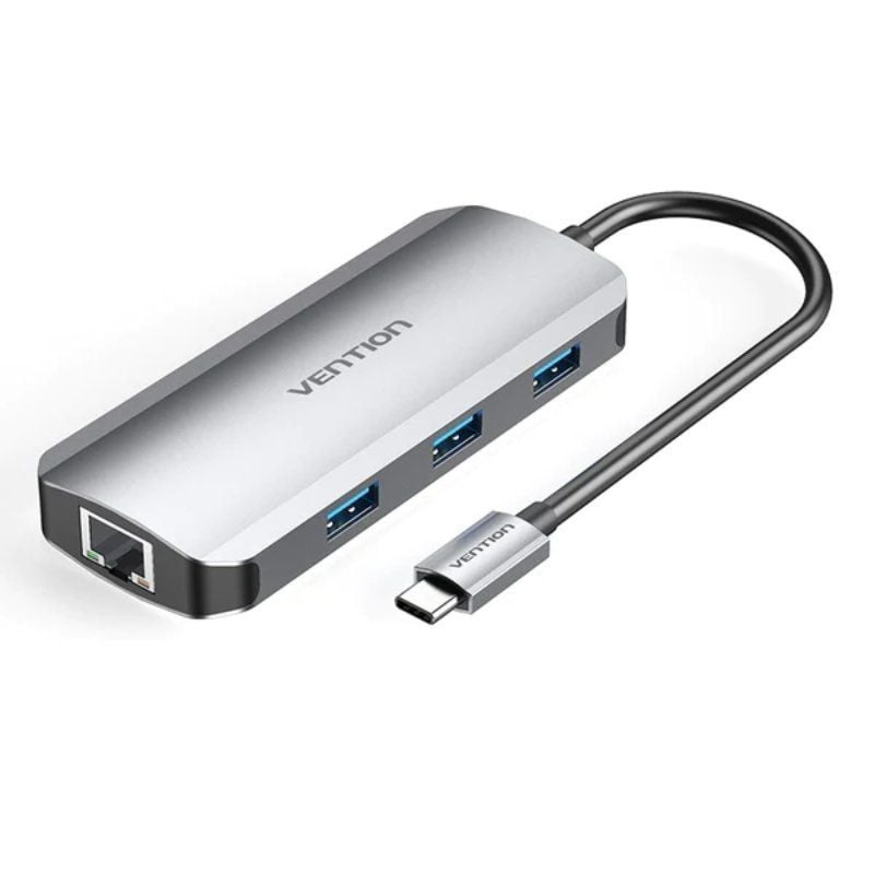 Base de Ligação USB Type-c Vention TOHHB / 1xhdmi 4K / 3xusb / 1xrj45 / 1xusb Type-c PD