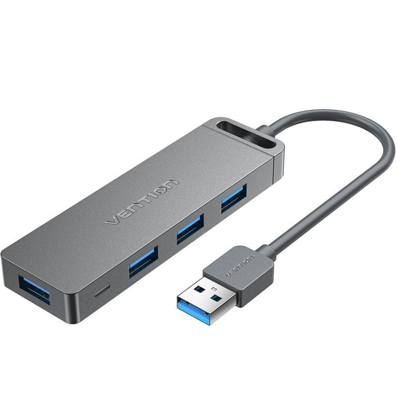 Hub USB 3.0 Vention CHLHD / 4xusb / 1xmicrousb PD / Cinzento