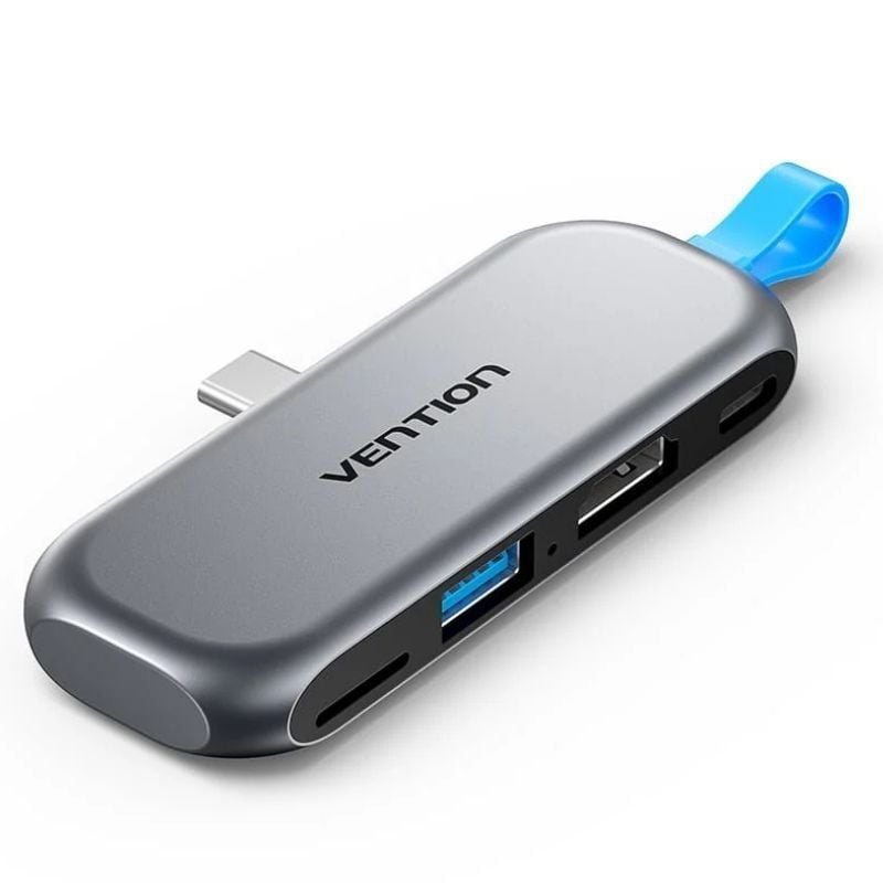 USB Type-c Vention THYH0 / 1xusb / 1xhdmi / 1xusb Type-c PD / 1xleitor de Cartões / Cinzento