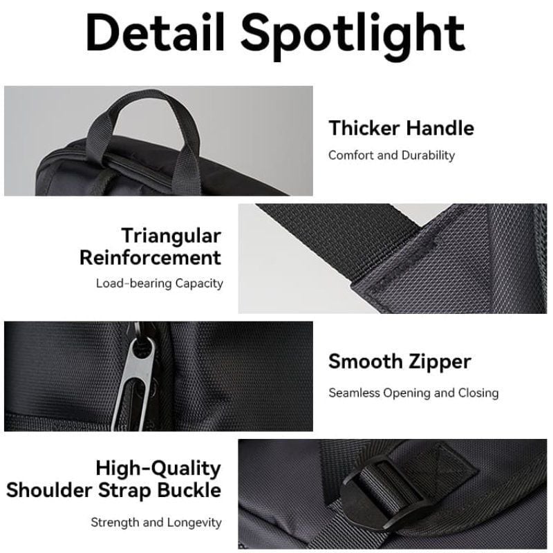 Mochila Vention KROB0 para Computadores Portáteis Até 15,6" / 19L / À Prova de Água / Preto