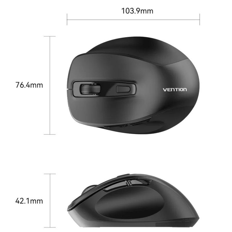 Rato Ergonómico sem Fios Vention KTMB0 / Até 4000 DPI