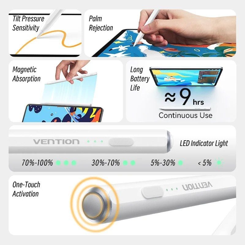 Vention KQGW0 Stylus / para Apple / Branco