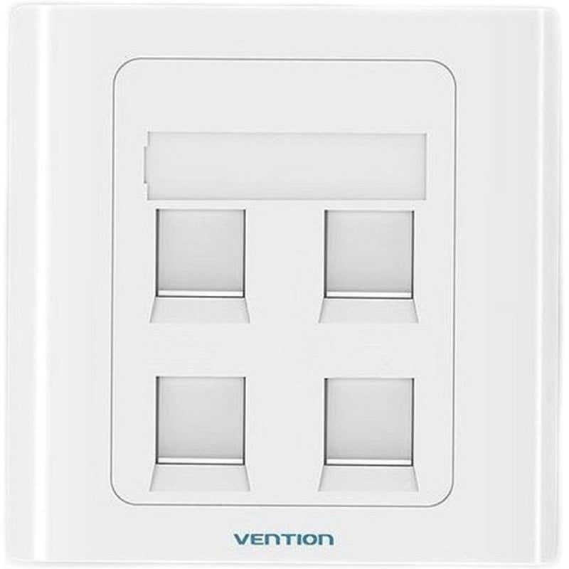 Placa de Parede Tipo 86 Vention IFFW0 / 4 Portas RJ45