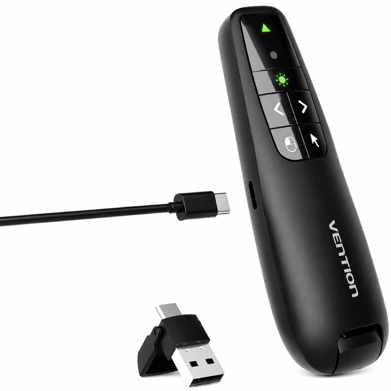 Apresentador sem Fios Vention Kqpb0-gl / 2,4 Ghz / Preto