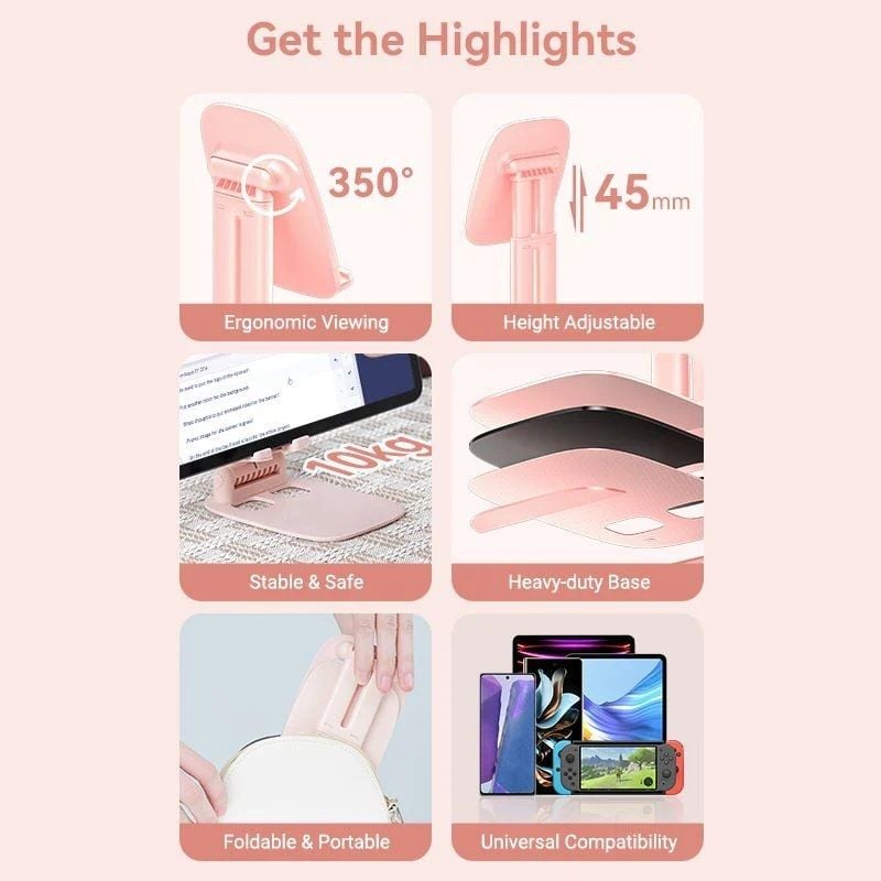 Suporte para Smartphone / Tablet Vention KSGP0 / Rosa