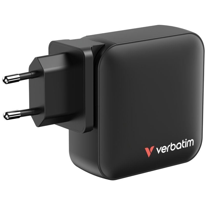 Carregador de Parede Universal Gan para Viagens Carregador de Parede Verbatim Mini Gan / 3xusb Type…