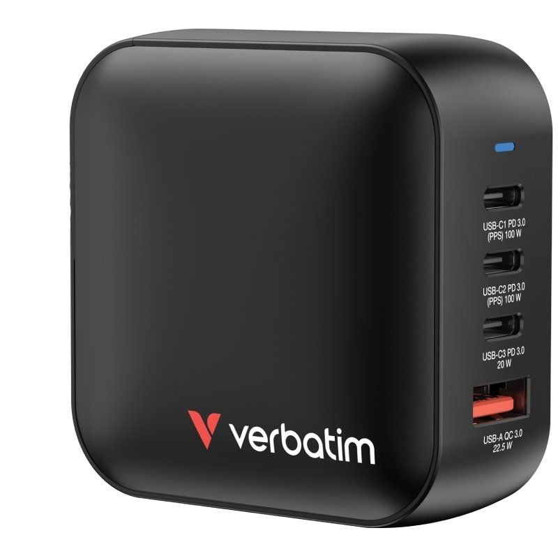 Carregador de Parede Universal Gan de Viagem Mini Carregador de Parede Verbatim Gan / 3xusb Tipo C…