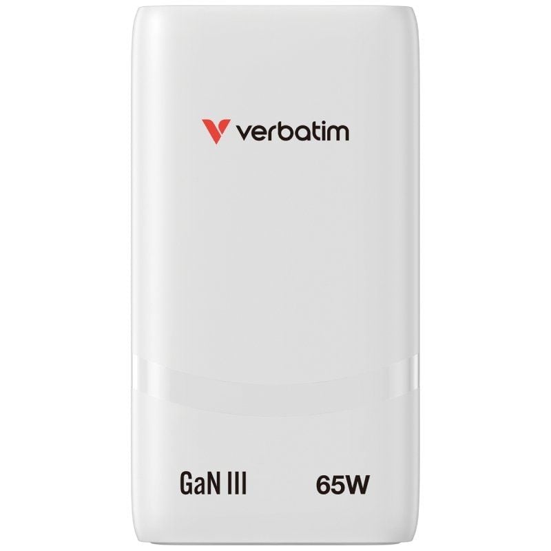 Carregador de Parede Verbatim Fold 'n' Go Gan / 2xusb Type-c / 65W