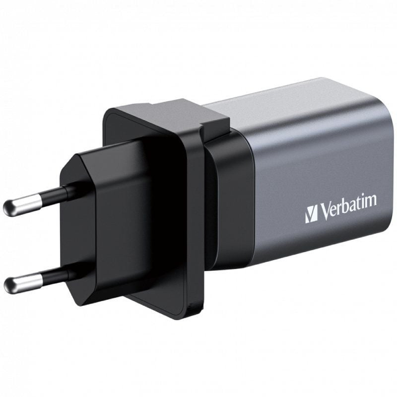 Carregador de Parede Universal de Viagem Verbatim Gnc-35 Gan / 1xusb Type-c / 1xusb / 35W