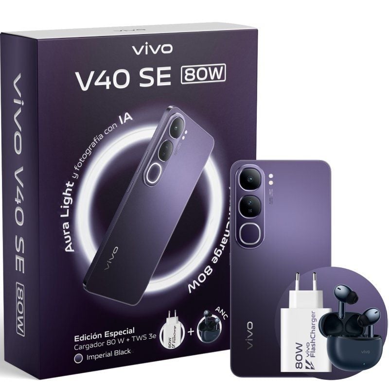 Smartphone Vivo V40 SE 80W 8GB / 256GB / 6.67" / 5G / Preto