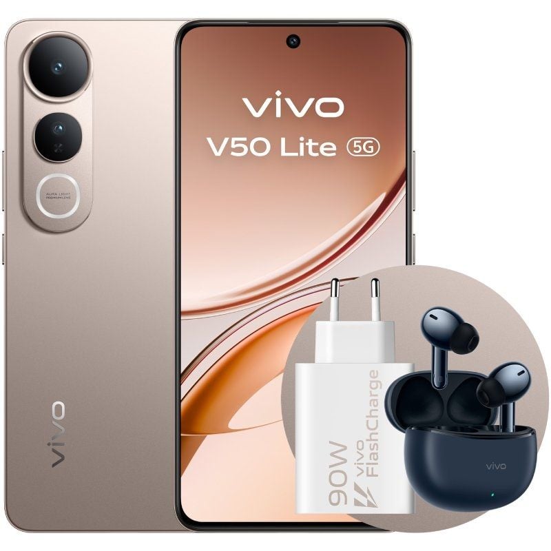 Vivo V50 Lite 8GB / 256GB / 6.77" / 5G / Smartphone em Ouro Titânio