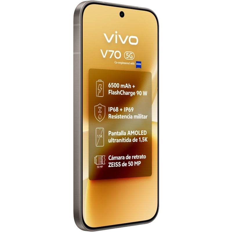 Smartphone Vivo V70 8 GB / 512 GB / 6,59" / 5G / Cinza