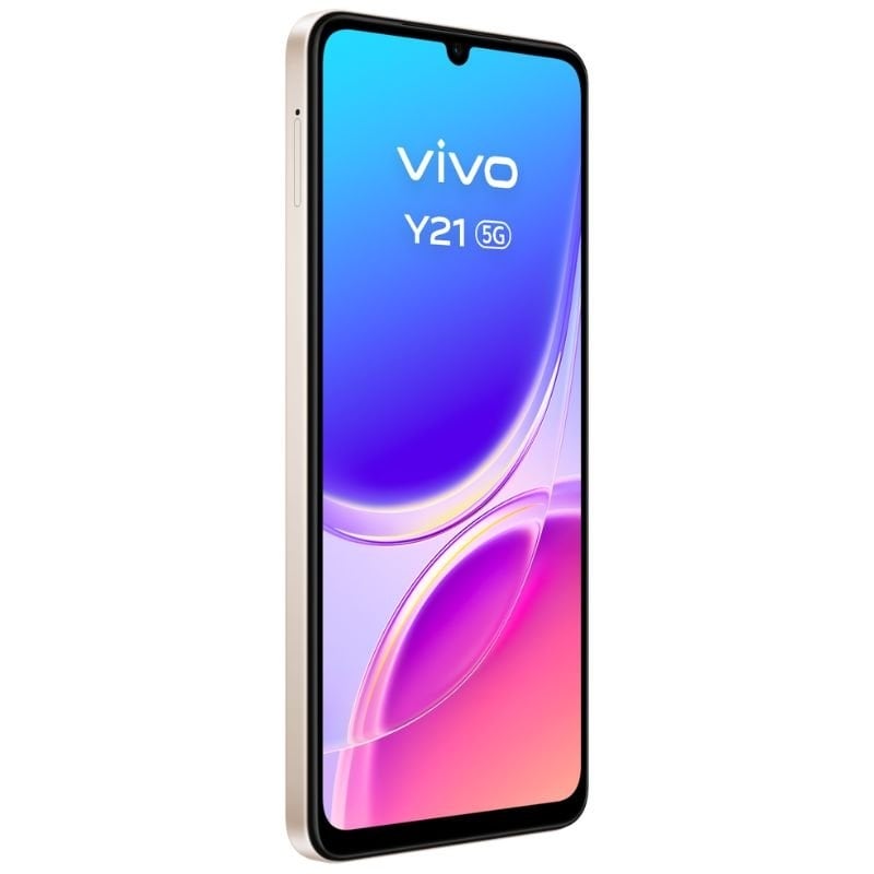 Smartphone Vivo Y21 4 GB / 256 GB / 6,74" / 5G / Dourado / Inclui Carregador + Auscultadores
