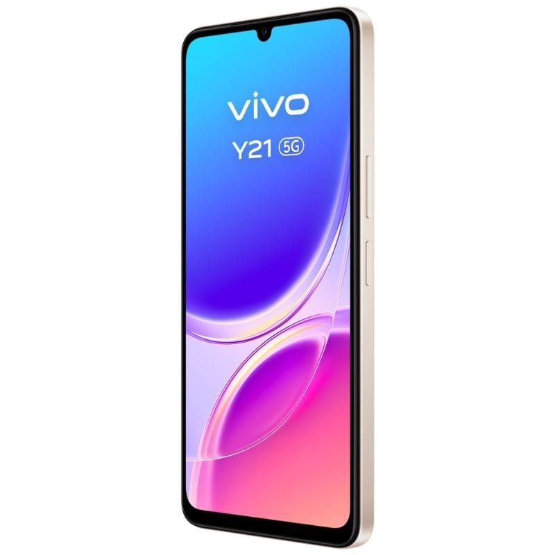 Smartphone Vivo Y21 4 GB / 256 GB / 6,74" / 5G / Dourado / Inclui Carregador + Auscultadores