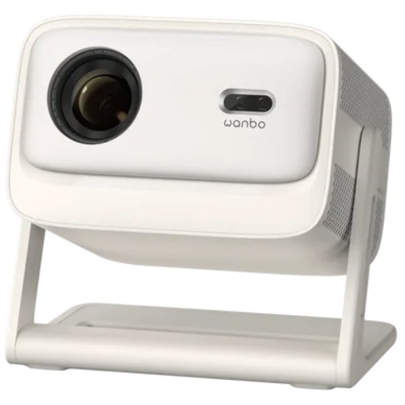 Projetor Portátil Wanbo Vali 1 Pro / 900 Lúmenes / Full HD / HDMI / Bluetooth / Wi-fi / Bege
