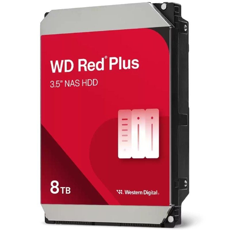 Unidade de Disco Rígido Western Digital WD Red Plus NAS 8TB / 3,5" / SATA III / 256MB