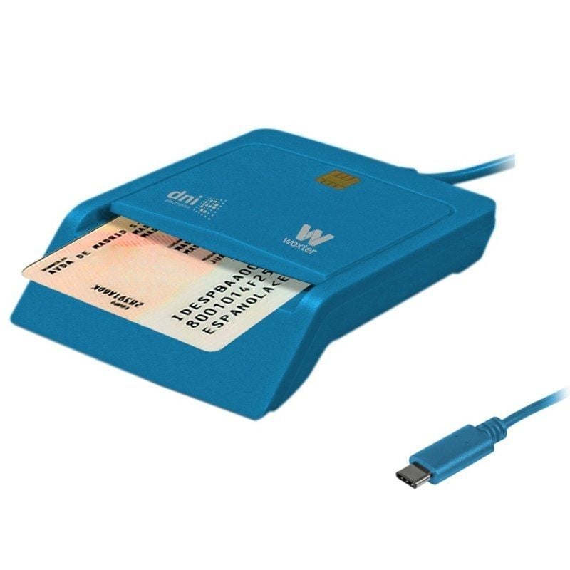 Leitor de BI e Cartões Woxter Pe26-197 / USB Type-c / Azul