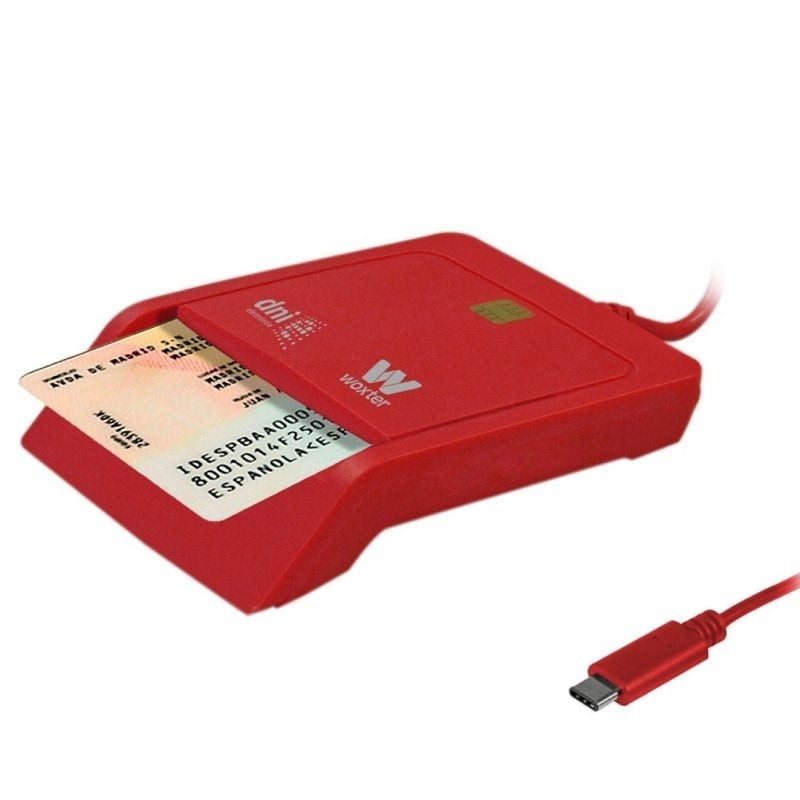 Leitor de Cartões e BI Woxter Pe26-199 / USB Type-c / Vermelho