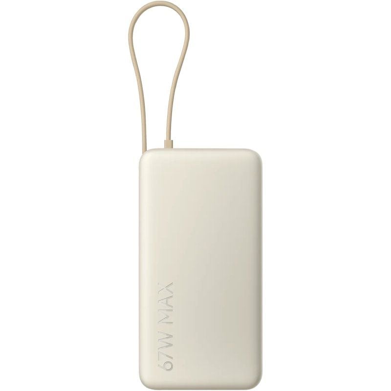 Powerbank Xiaomi de 20 000 Mah com Cabo Integrado de 67 W / 67 W / Bege / Inclui Cabo USB Tipo C