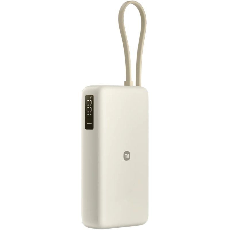 Powerbank Xiaomi de 20 000 Mah com Cabo Integrado de 67 W / 67 W / Bege / Inclui Cabo USB Tipo C