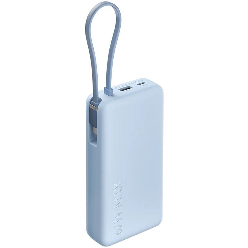 Powerbank Xiaomi de 20 000 Mah com Cabo Integrado / 67 W / Azul / Inclui Cabo USB Tipo C