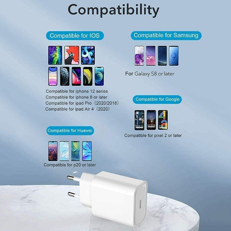 Carregador de Parede Xiaomi Mi 20W (tipo C) / 1xusb Tipo C / 20W