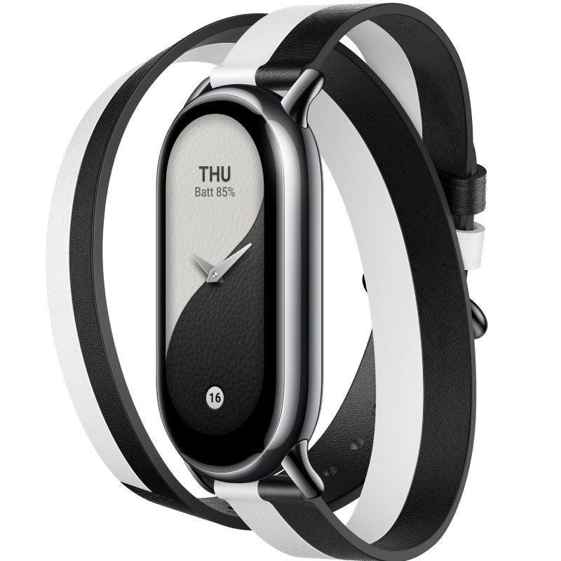 Bracelete Original para Xiaomi Mi Smart Band 8 Bracelete Dupla / Branco e Preto