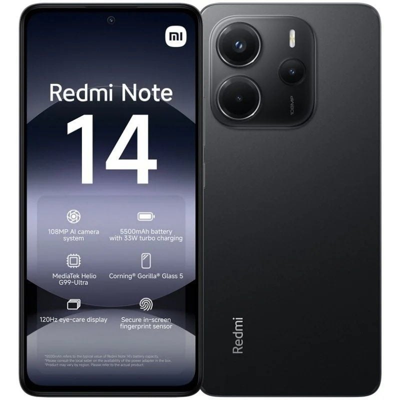 Smartphone Xiaomi Redmi Note 14 8GB / 256GB / 6.67" / Preto
