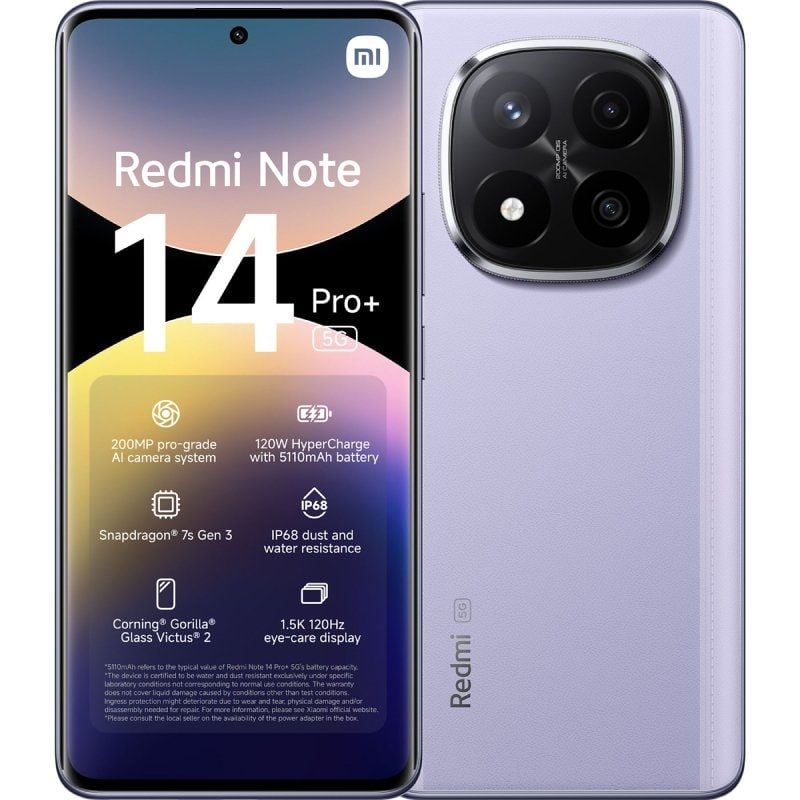 Smartphone Xiaomi Redmi Note 14 Pro+ 8GB / 256GB / 6.67" / 5G / Roxo
