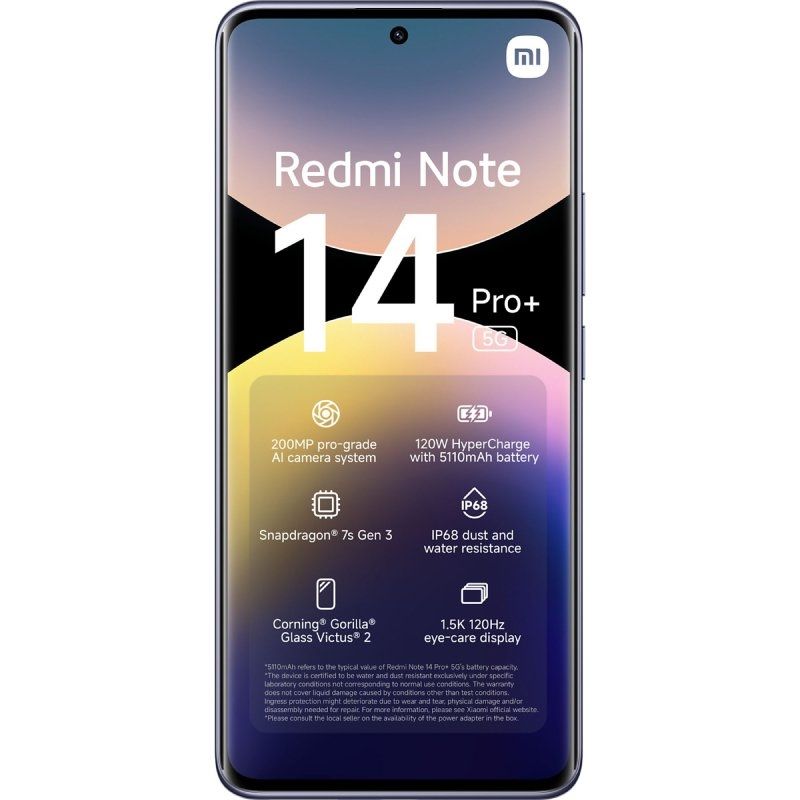 Smartphone Xiaomi Redmi Note 14 Pro+ 8GB / 256GB / 6.67" / 5G / Roxo