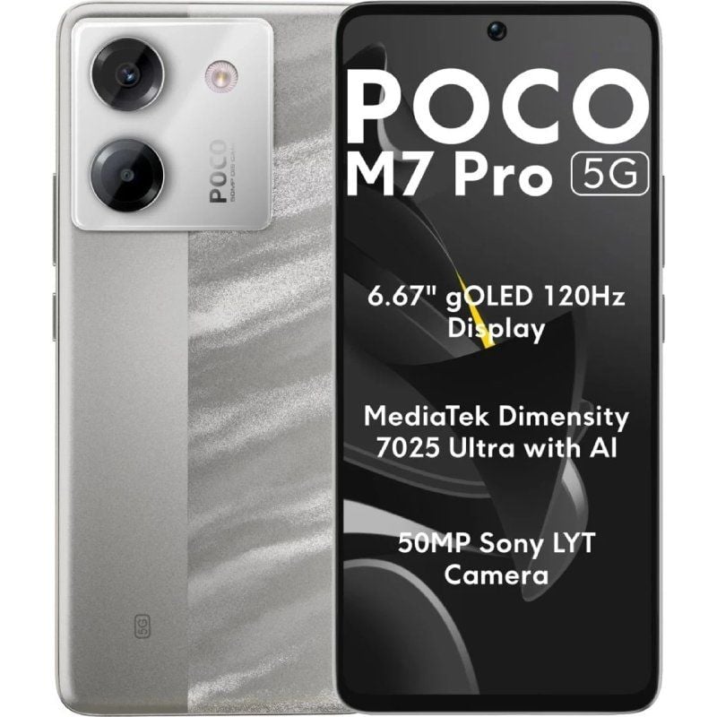 Smartphone Xiaomi POCO M7 Pro 8GB / 256GB / 6.67" / 5G / Prateado