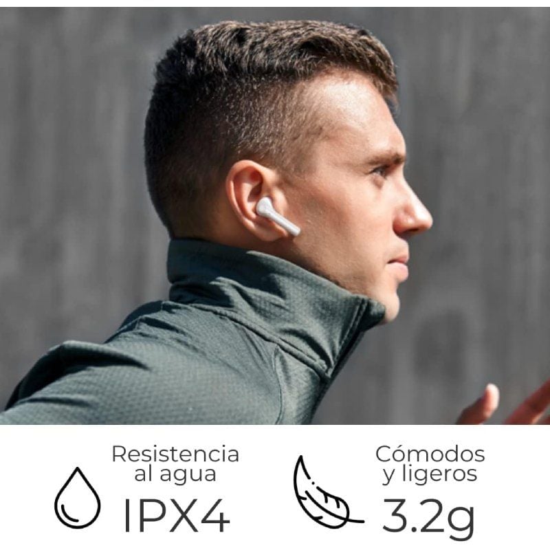 Auscultadores Bluetooth ZTE Buds 2 com Estojo de Carregamento / 5h de Autonomia / Preto