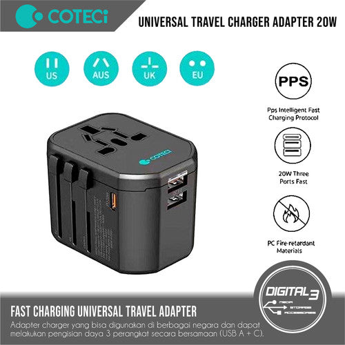 Adaptador Universal para Viagem 20W