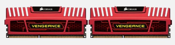 CORSAIR - DDR3 8GB 2x4GB PC 1600 Vengeance Red Heatspreader CMZ8GX3M2A1600C9R- Recondicionado