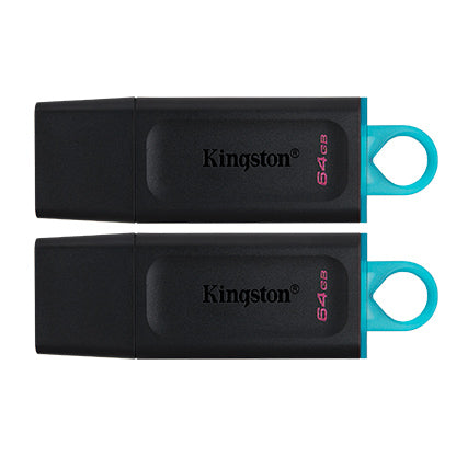 KINGSTON DataTraveler Exodia 2x USB Pen (64 GB - USB 3.2 - Black)